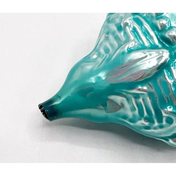 Blown Glass Lady Bust Rose Embossed Drop Christmas Ornament West Germany Vintage - Picture 6 of 8